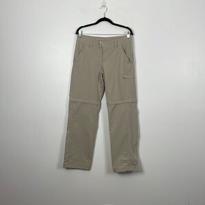 Columbia pants women size 8 short utility convertible 4 pocket cargo hiking gray